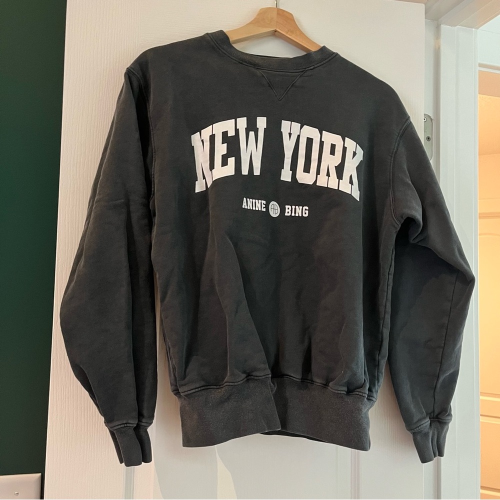 ANINE BING New York “Washed Black” Sweatshirt size XS